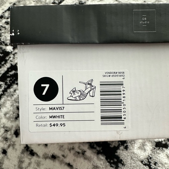 Women’s Pleated Chiffon Bow Mid-Heel Sandals - Size 7 - Picture 2 of 7